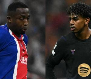 Willian Pacho es jugador del PSG, mientras que Lamine Yamal es jugador del FC Barcelona.