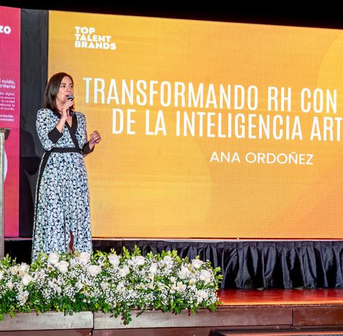 $!Ana Ordóñez, Head de Talento Humano SPLA de Google México, en su charla durante el Top Talent Brands.
