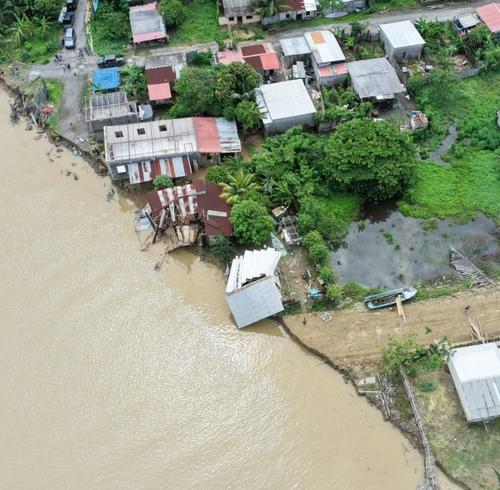 Cabo San Francisco, sector Cangrejito en Muisne, afectado por inundaciones.