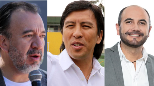 Pabel Muñoz, Luis Gómez y Juan Cristóbal Lloret.