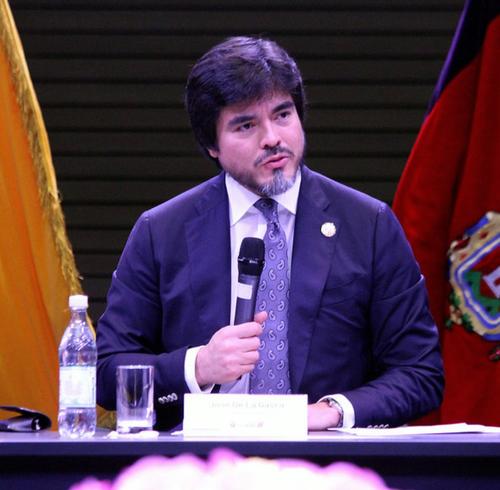 José De La Gasca durante una rendición de cuentas en 2025.