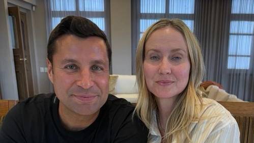 Michele Sensi-Contugi y su esposa, Stephany Hollihan.