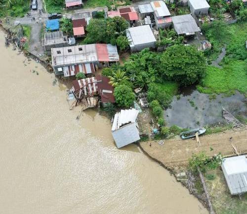 Cabo San Francisco, sector Cangrejito en Muisne, afectado por inundaciones.