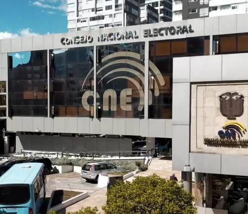 Imagen de la sede de Consejo Nacional Electoral de Ecuador en Quito.