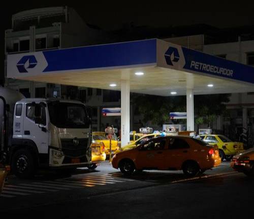 Gasolinera de Petroecuador en Guayaquil.