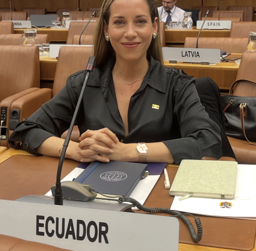 Andrea González charló con la representante de Interpol para la Unión Europea.