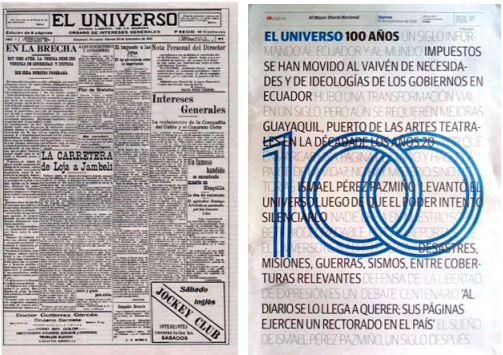 $!EL UNIVERSO ha circulado 36.513 veces desde el 16 de septiembre de 1921. En 10 décadas solo 12 días no ha salido a la calle; siempre tras persecuciones políticas.