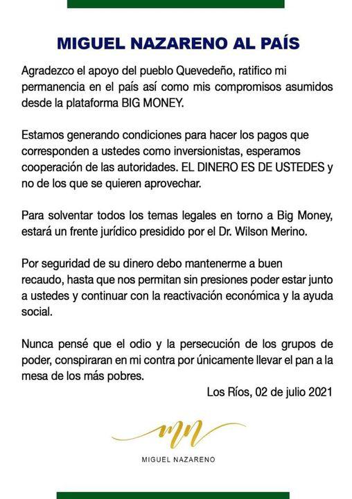 $!Don Naza reaparece y habla sobre el dinero de Big Money: debo mantenerme a buen recaudo