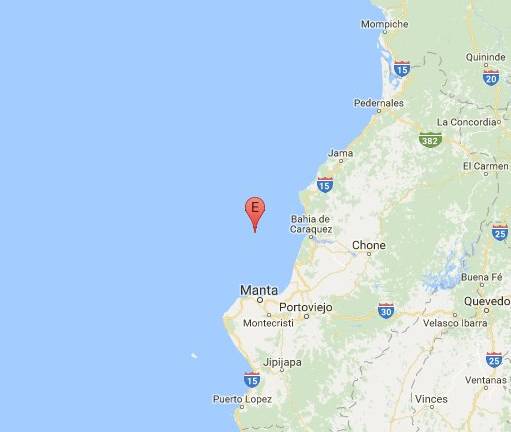 Se registró sismo de 4.8 grados de magnitud en Bahía de Caráquez