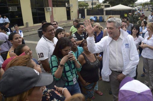 Alto Comisionado de la ONU visitó la zona del terremoto