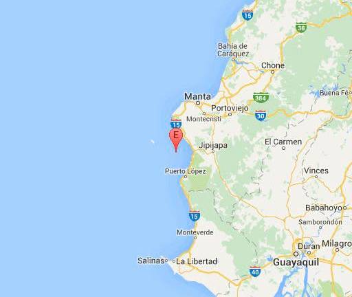 Sismo de 4º Richter se registra frente a las costas de Ecuador