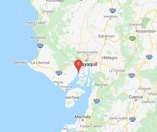 Sismo de magnitud 4,25 en la escala de Richter cerca de Guayaquil