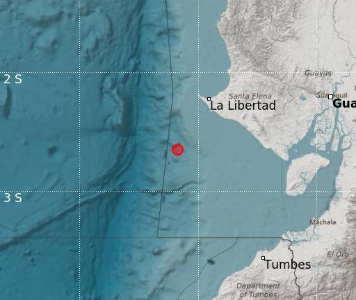 Sismo de magnitud 4,2 se registra frente a las costas de Ecuador
