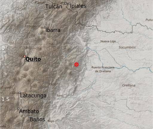 Registran un sismo de magnitud 3,8 en la provincia amazónica de Orellana