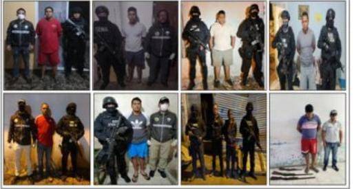 Capturan a 14 miembros de dos organizaciones delictivas en 5 provincias del país
