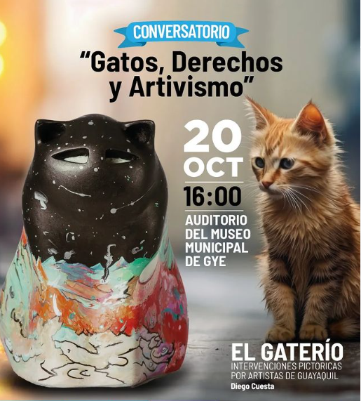 $!Flyer del conversatorio El Gaterío a desarrollarse el 20 de octubre.