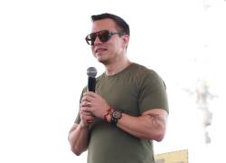 Fotografía del presidente Daniel Noboa tomada el 6 de noviembre de este año, durante unala entrega de la rehabilitación vial de Punta Carnero, en Santa Elena.