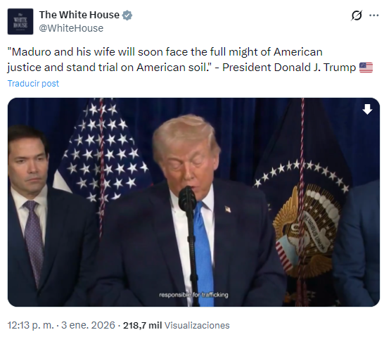 $!Captura conferencia de prensa de Trump.