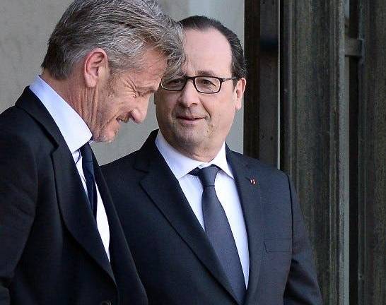 El actor Sean Penn es recibido en el Elíseo de Francia