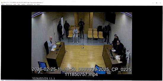 $!Imagen del interrogatorio a alias Pipo en España por pedido de la Fiscalía de Ecuador para el caso Magnicidio FV.