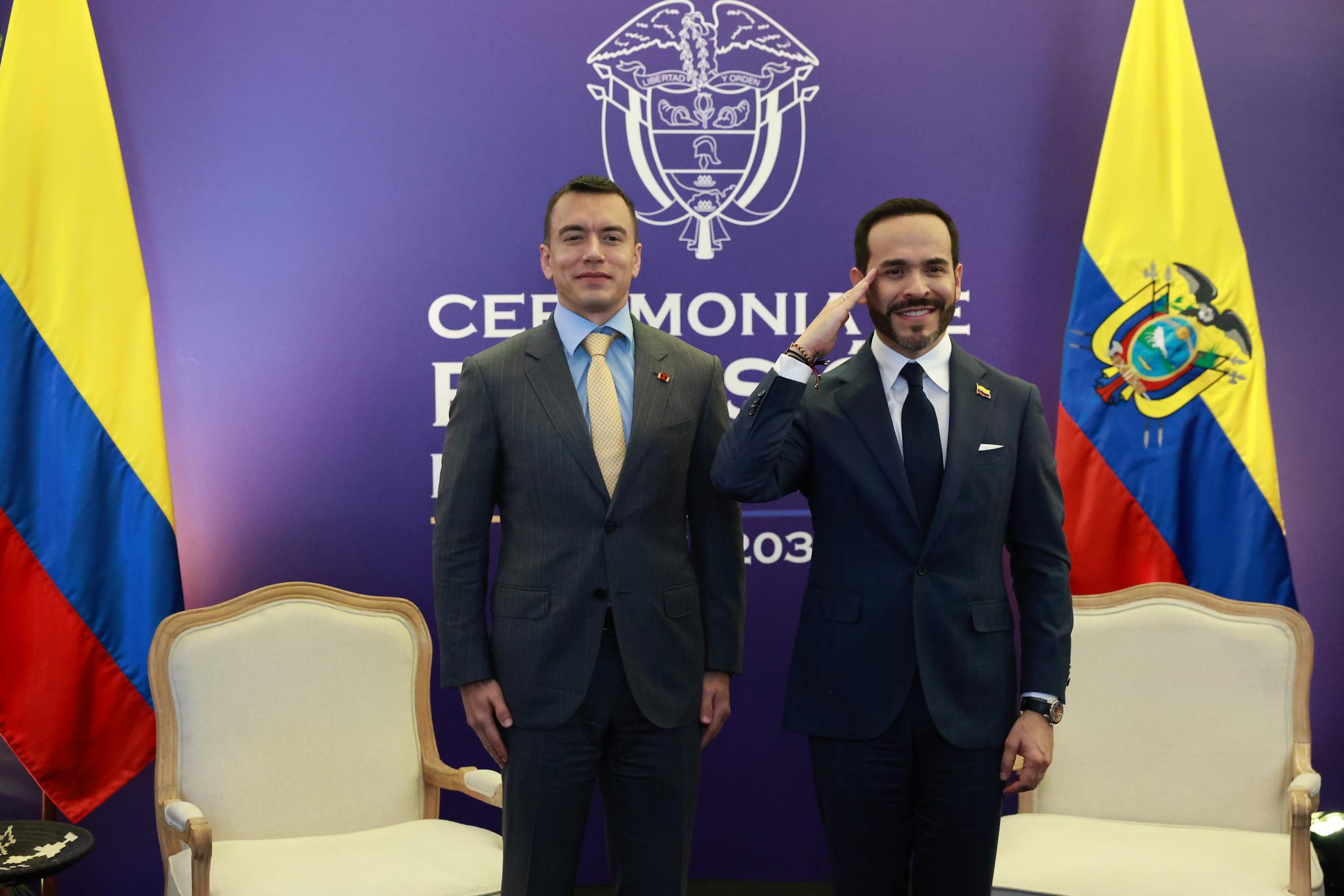 Noboa afirma que Colombia dejó de ser un lugar seguro para criminales ecuatorianos
