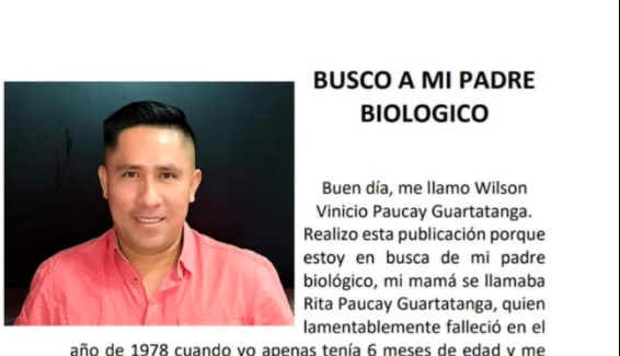 La historia de un migrante ecuatoriano que busca a su padre biológico luego de 44 años