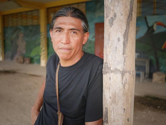 $!Luis Sánchez, presidente de la Comunidad Amazónica de Acción Social Cordillera del Cóndor Mirador (Cascomi). Foto: Bastian Kaiser.