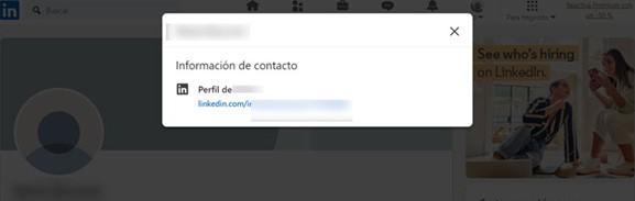 $!Acceso a la información de contacto para personas fuera de la red de conexiones.