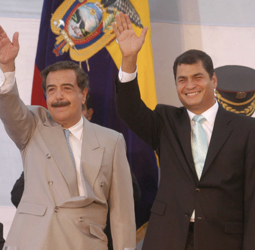 El exalcalde de Guayaquil, Jaime Nebot, y el expresidente, Rafael Correa.