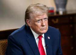 Donald Trump durante una entrevista con el periodista Sean Hannity.