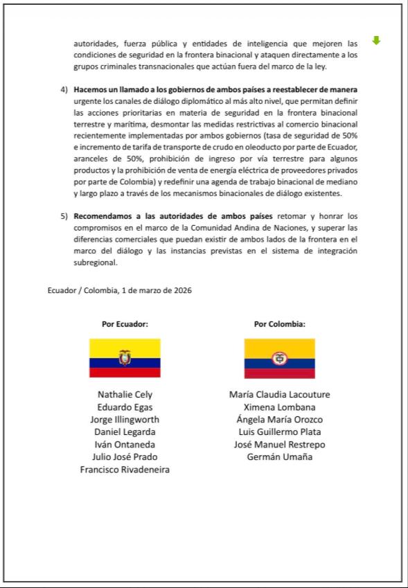 $!Comunicado de exministro de Comercio de Colombia y Ecuador. (II)