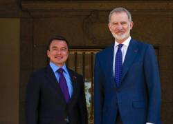 El rey Felipe ha recibido este lunes al presidente de Ecuador, Daniel Noboa (i), en una audiencia en el Palacio de la Zarzuela.