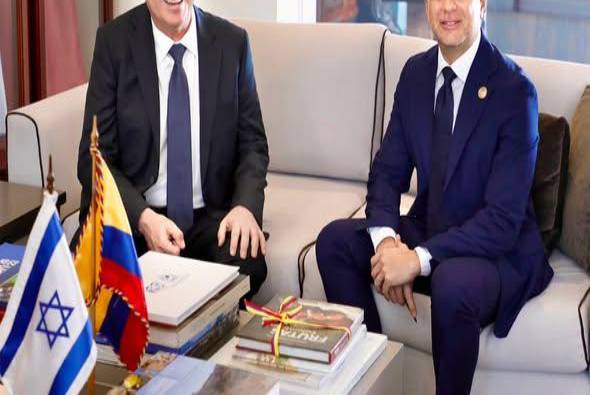 $!El canciller Roberto Kury recibió el pasado 5 de agosto en Quito a su homólogo de Israel, Gideon Sa’ar, en el marco de una visita oficial al Ecuador.