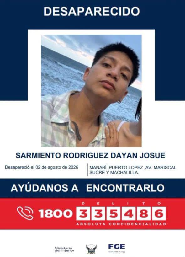 $!Notificación de la desaparición de Dayan Sarmiento.