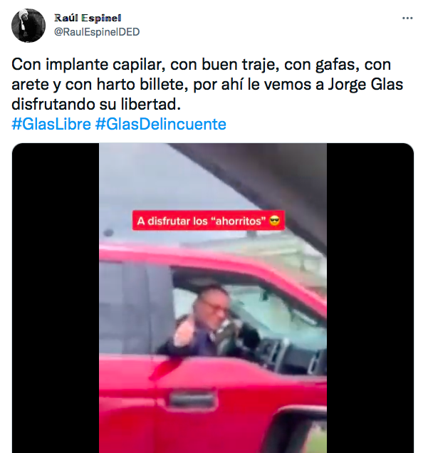 $!El arete de Jorge Glas que causó tanto revuelo como su liberación