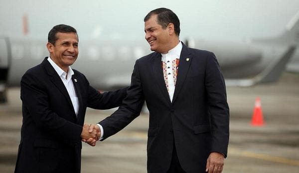 Conectividad, comercio y seguridad, ejes de la reunión entre Correa y Humala