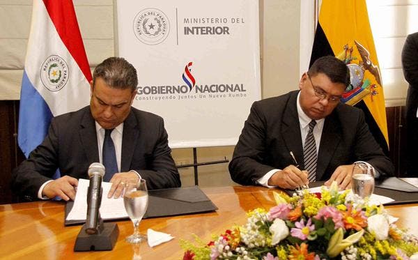 Paraguay y Ecuador firman acuerdo de cooperación en seguridad ciudadana