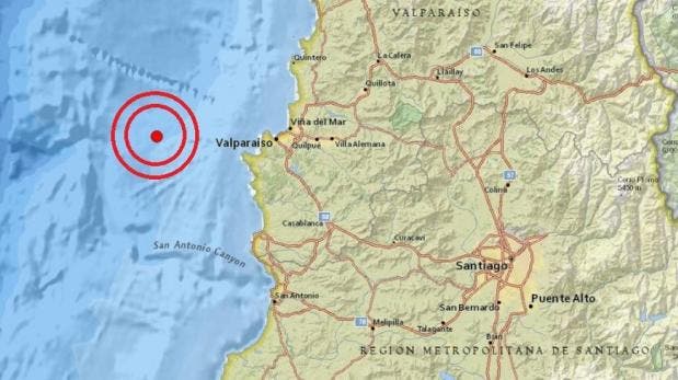 Sismo de magnitud 6,0 sacude cuatro regiones del centro de Chile