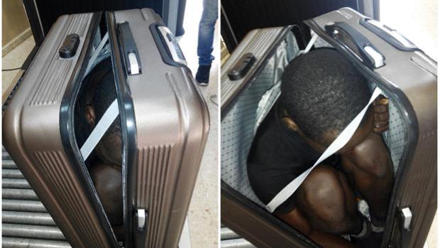 Una mujer intenta ingresar a España con un inmigrante en una maleta