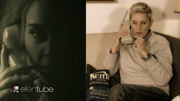 La genial parodia de Ellen DeGeneres al video de Adele