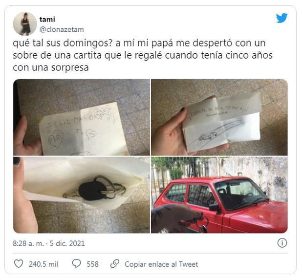 $!Padre guarda carta de su hija durante 20 años y la devuelve con un regalo inolvidable