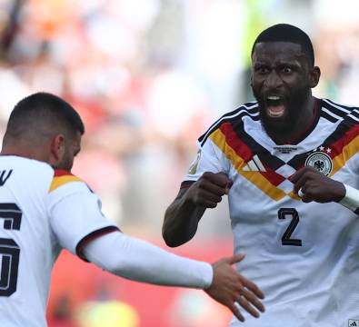 Alemania celebra un gol frente a Costa de Marfil.