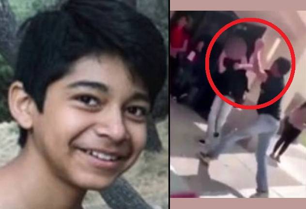 El momento en el que un adolescente es agredido