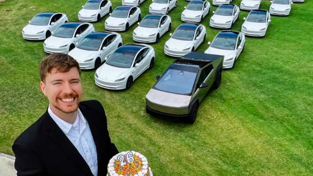 MrBeast regalará 26 autos Tesla por su cumpleaños: ¿Los ecuatorianos pueden participar en el sorteo?