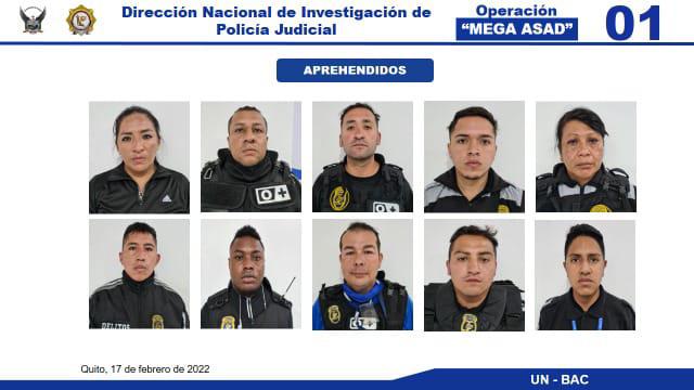 $!Una decena de falsos policías fueron capturados en Quito