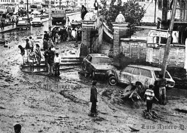 $!Aluvión en La Gasca, 1975.