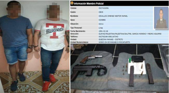 Policía en servicio activo sería miembro de Los Tiguerones; tenía una subametralladora