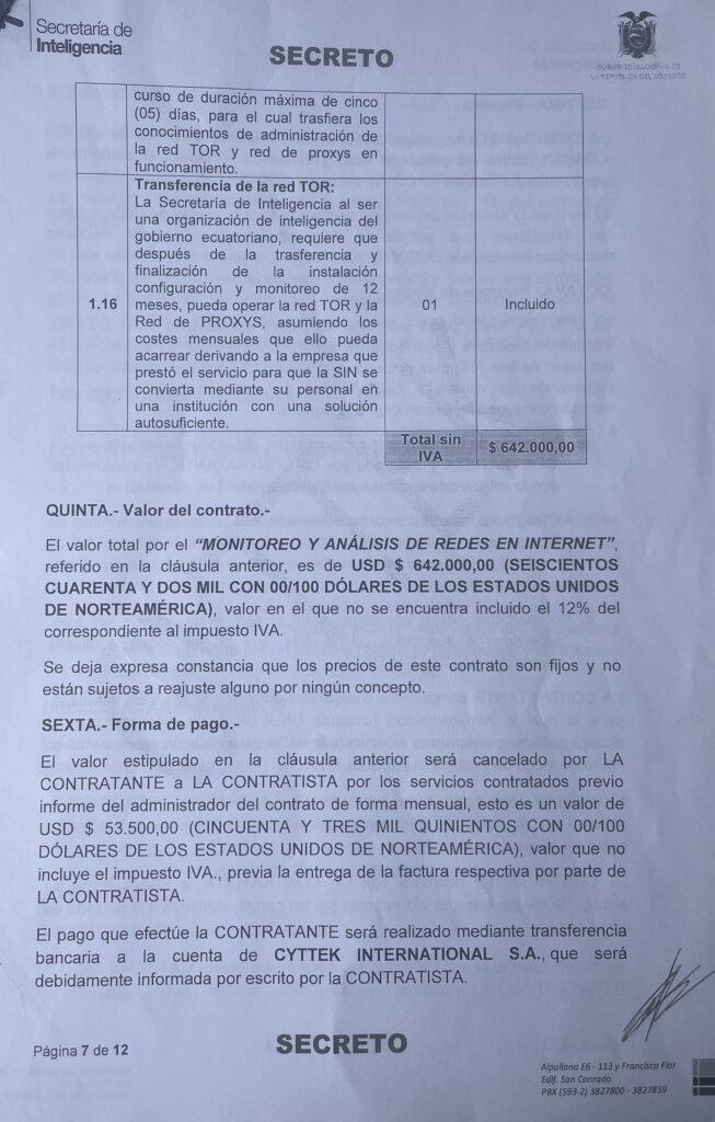 $!El monto fue por 642 mil dólares, para 12 meses. Solo se entregó un producto.