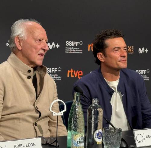 Werner Herzog junto a Orlando Bloom.