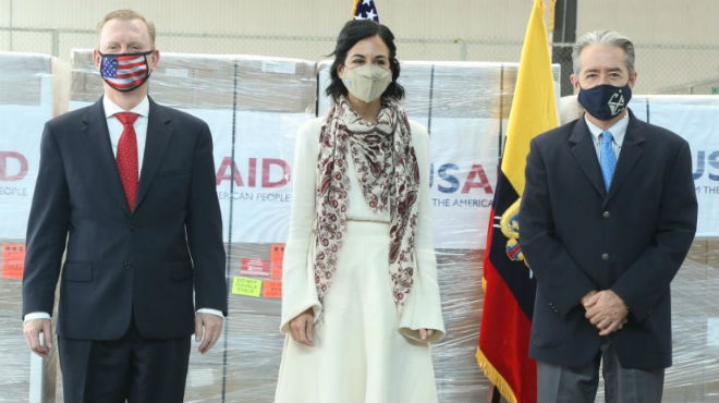 Ecuador recibe 200 ventiladores de alta tecnología donados por la Usaid